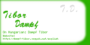 tibor dampf business card